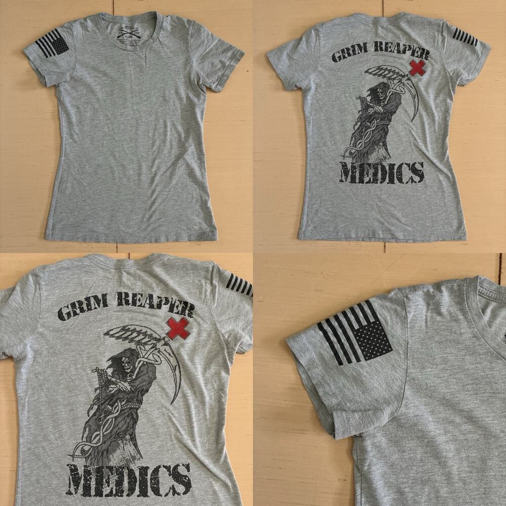 Grunt Style Women's Size S Grim Reaper Medics Short Sleeve Graphic Print T-Shirt